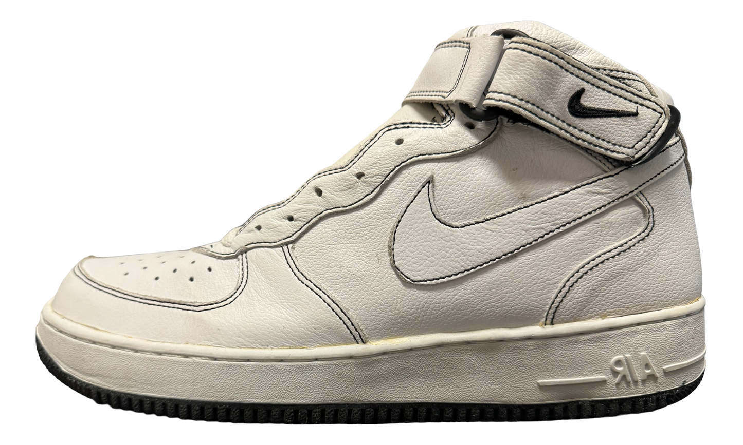 Nike Air Force 1 Mid "White / White Black" 304096 115