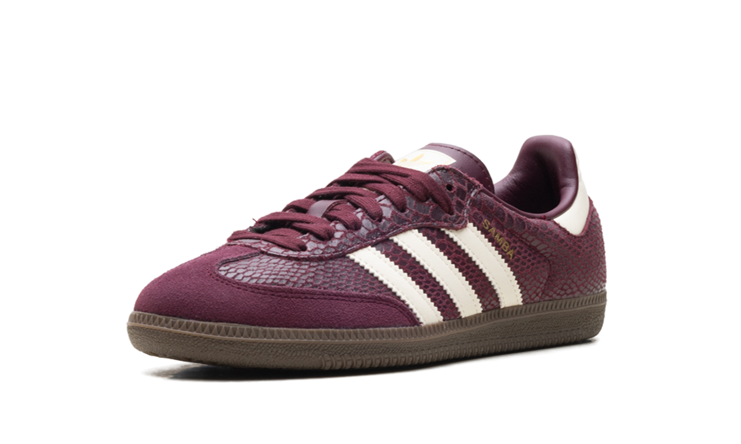 Adidas Samba OG WMNS "Snakeskin Maroon Cream White" IH3979
