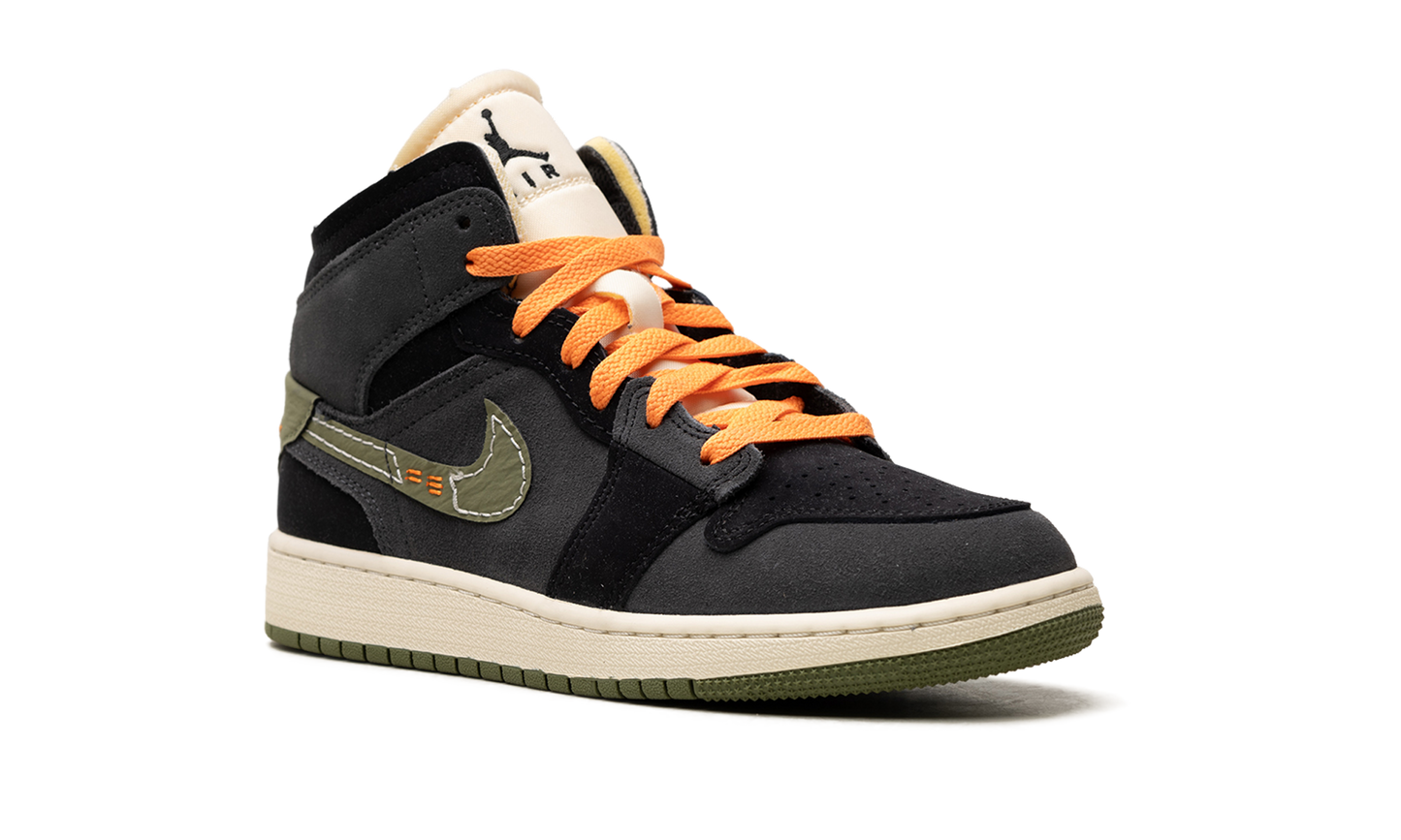 Air Jordan 1 Mid SE GS Craft Anthracite Light Olive FD5847 003
