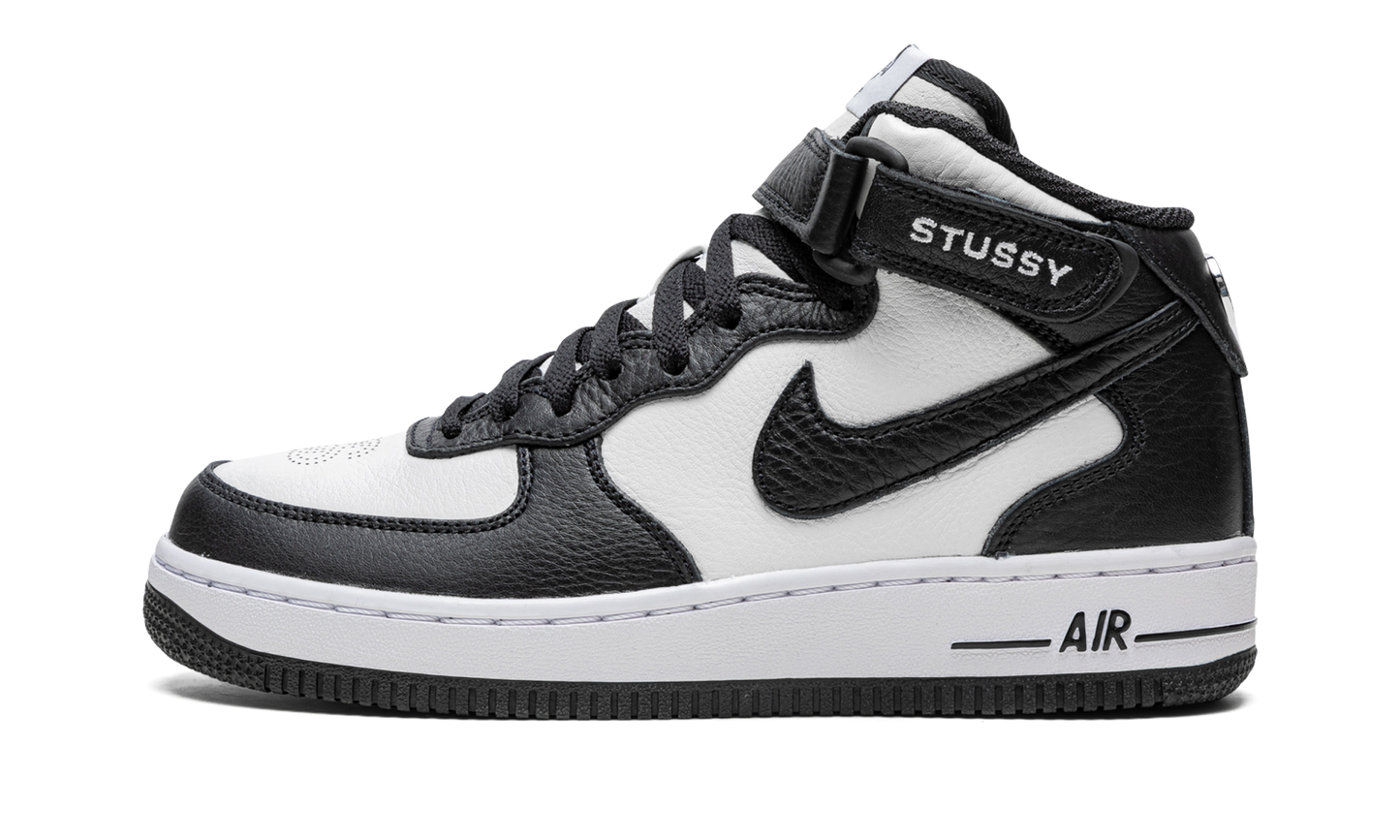 Nike Air Force 1 Mid "Stussy - Light Bone Black" DJ7840 002
