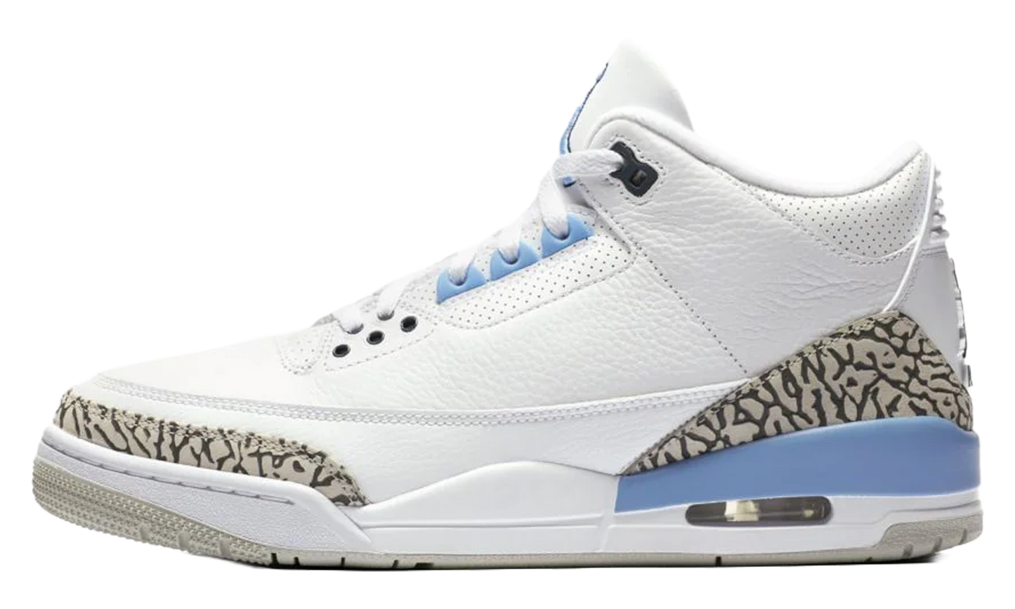Jordan 3 UNC Tarheels PE AJ3 838936