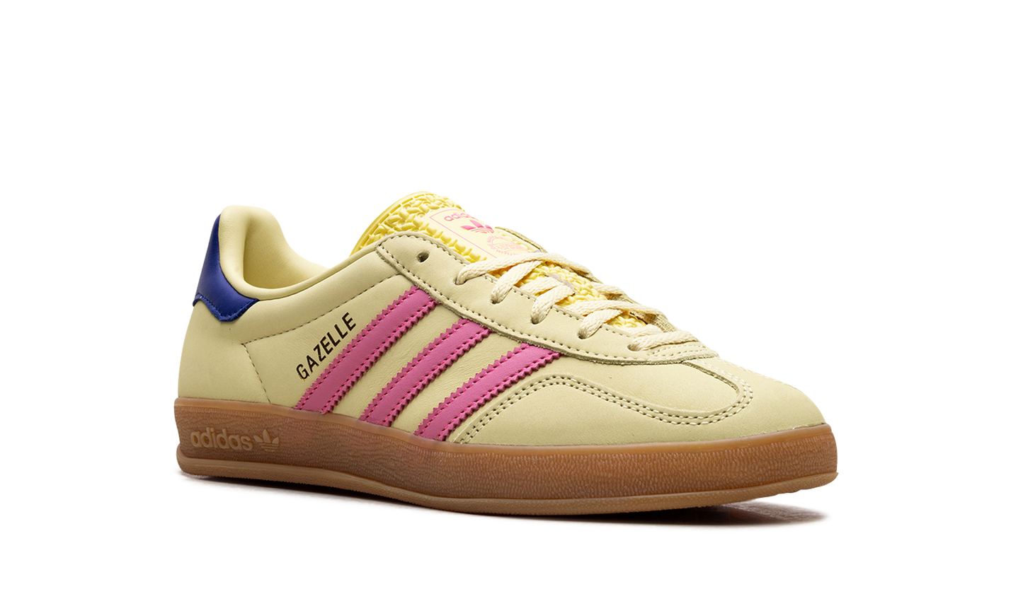 Adidas Gazelle Indoor WMNS "Powder Yellow Lucid Pink Royal" JI2719