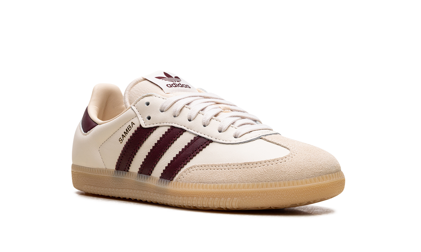 Adidas Samba OG "Cream White / Burgundy" JS3830