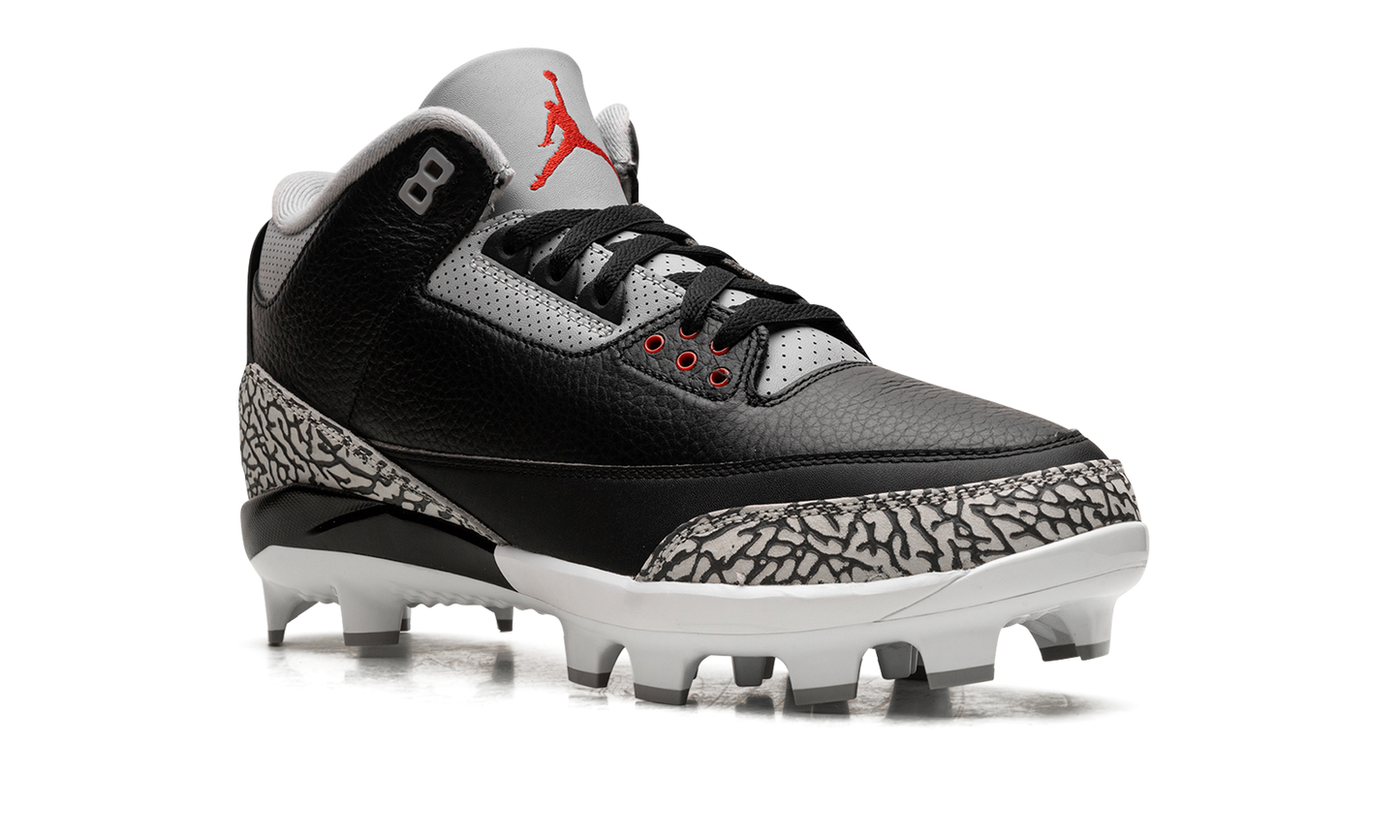 Air Jordan 3 Cleats Black Cement FZ8627 001