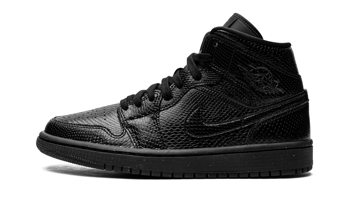 AIR JORDAN 1 MID WMNS Black Snakeskin BQ6472 010
