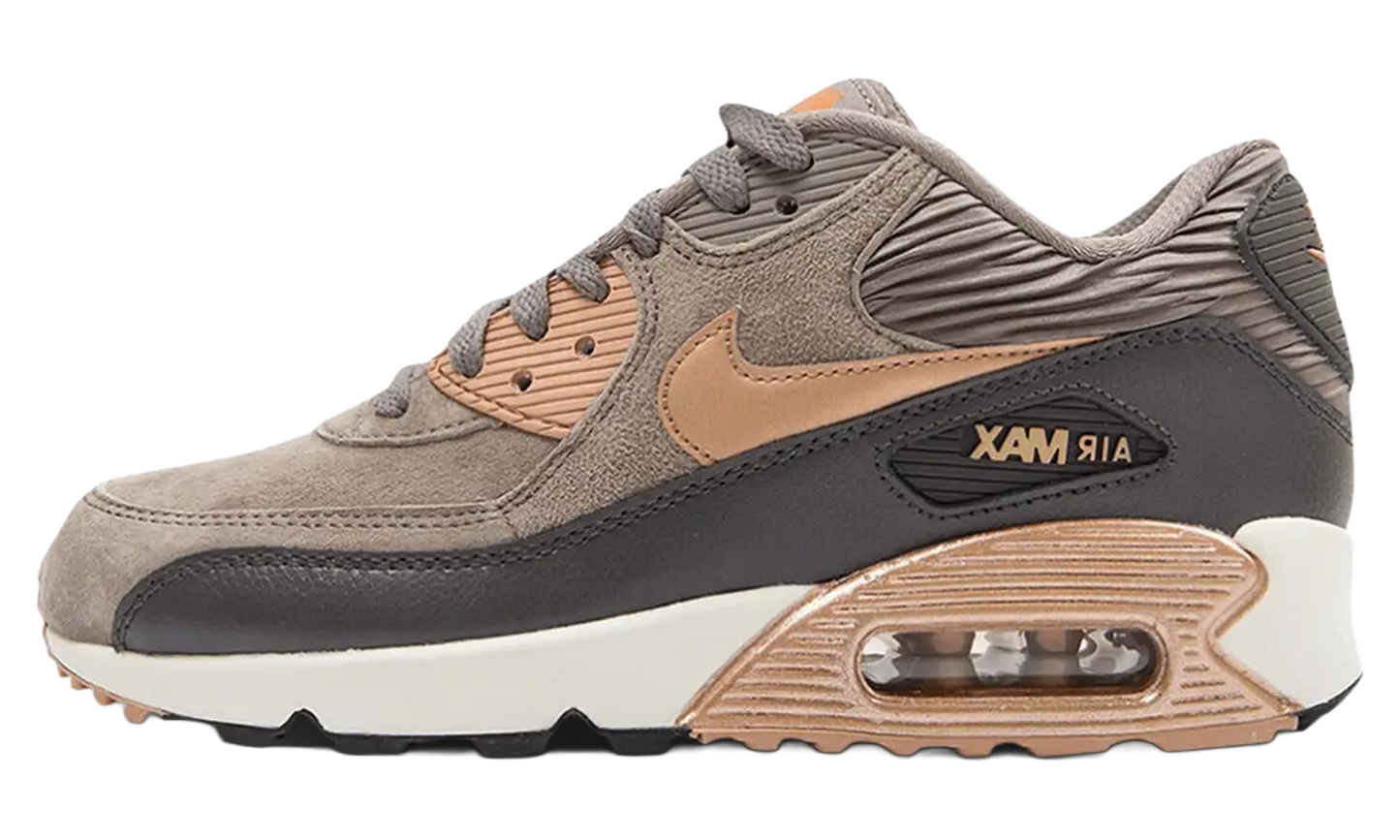 Nike Air Max 90 Leather WMNS "Iron Metallic Red Bronze" 768887 201