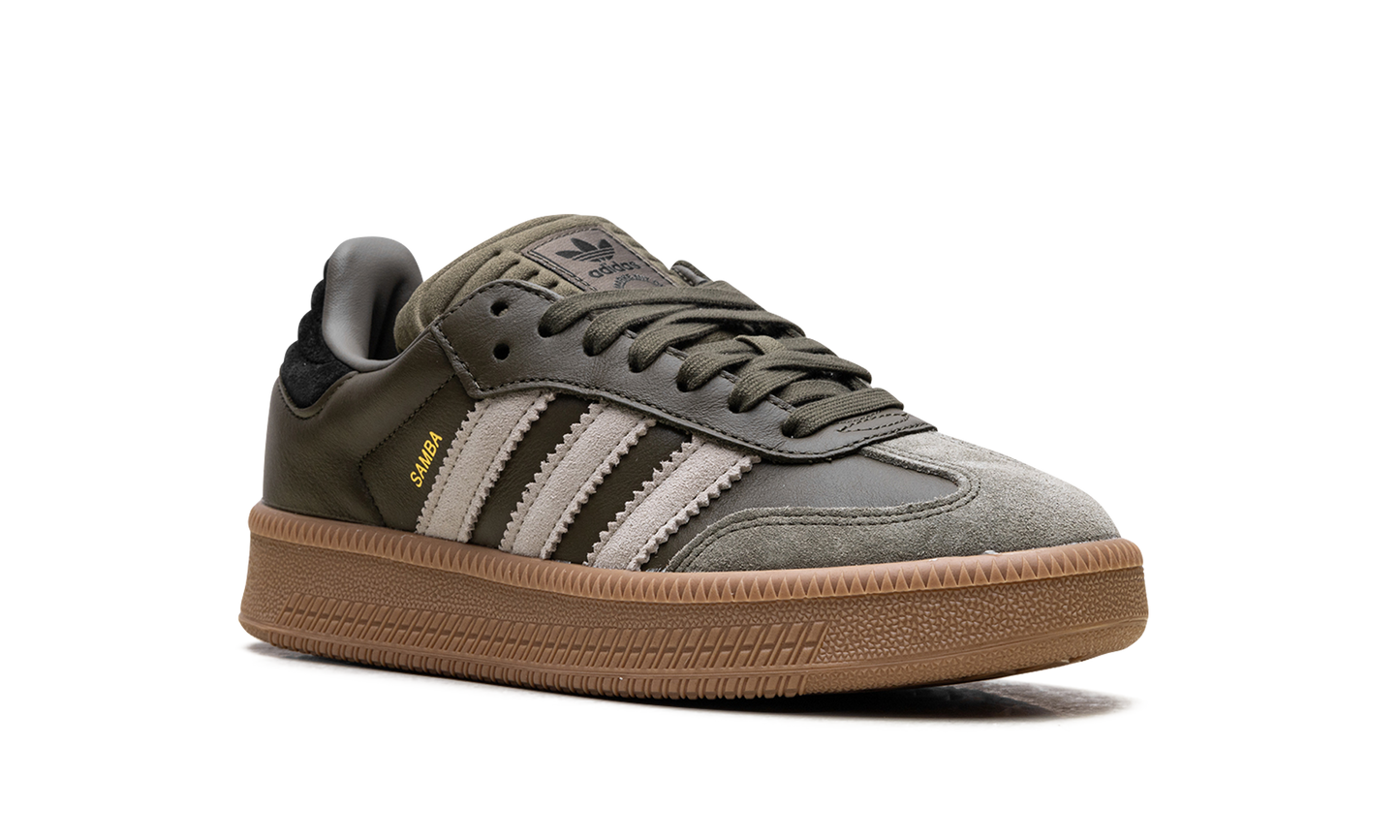 Adidas Samba XLG "Olive Strata Wonder Beige Gold Metallic" JQ2387
