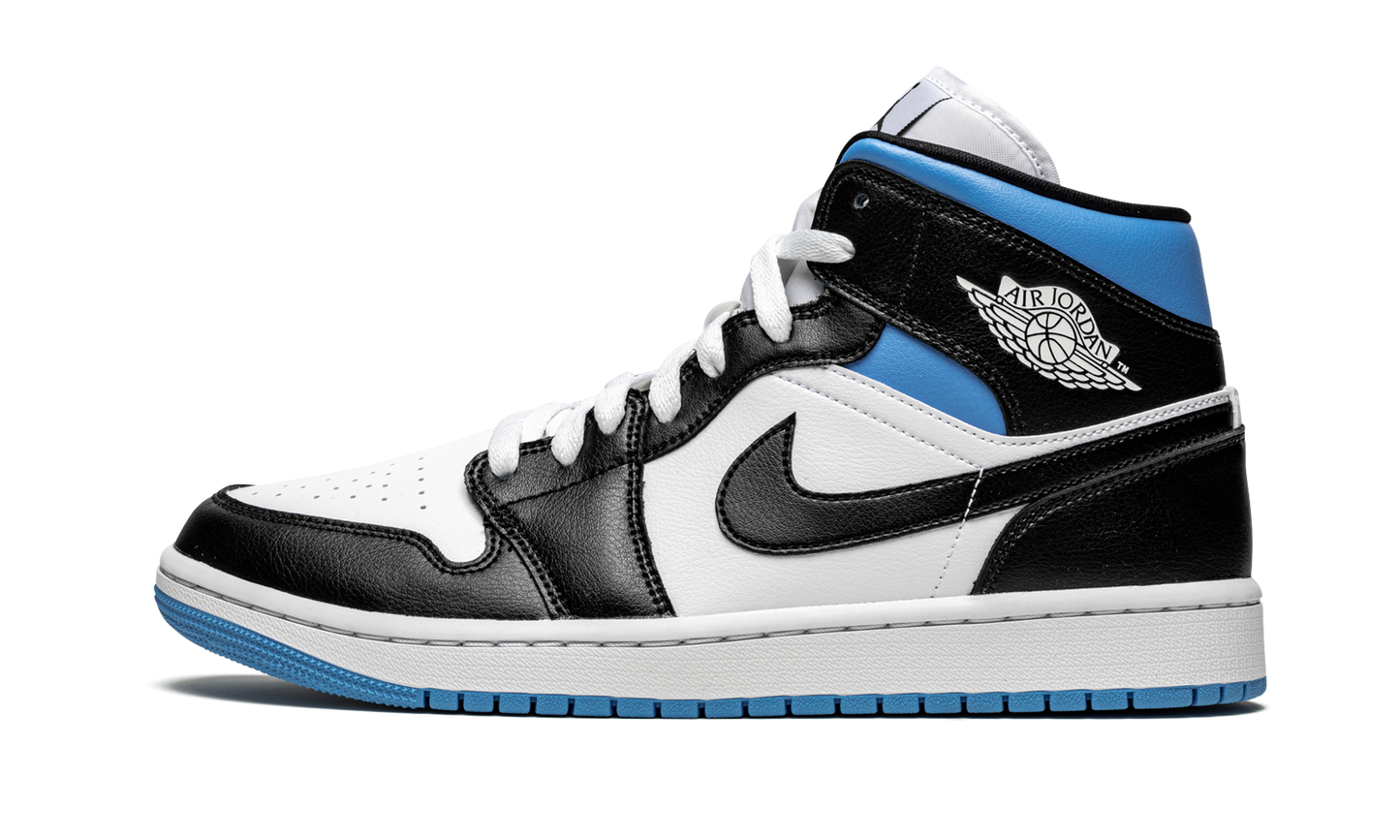 AIR JORDAN 1 MID WMNS Black / White / University Blue BQ6472 102