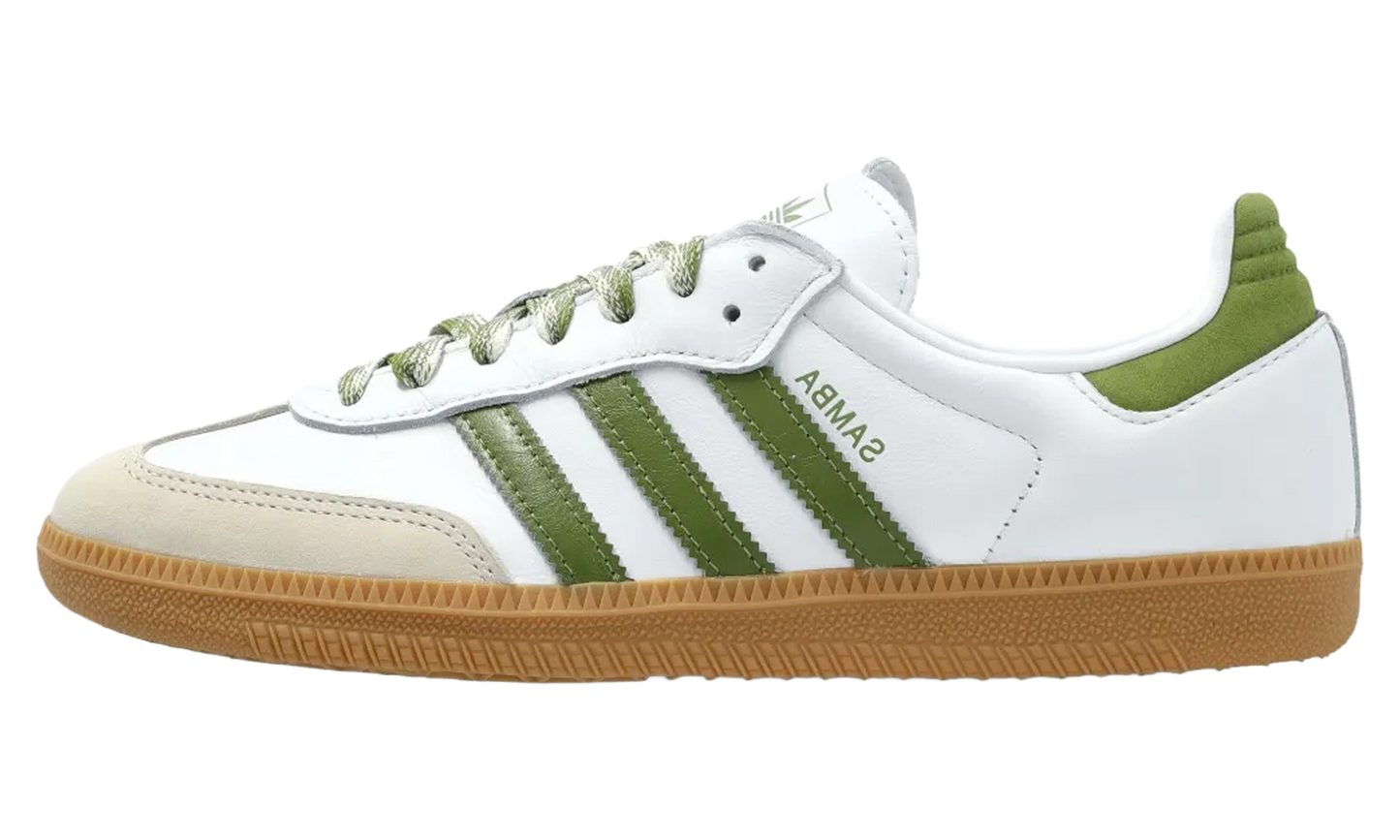 Adidas Samba OG WMNS "White Tech Olive Gum" JS1352