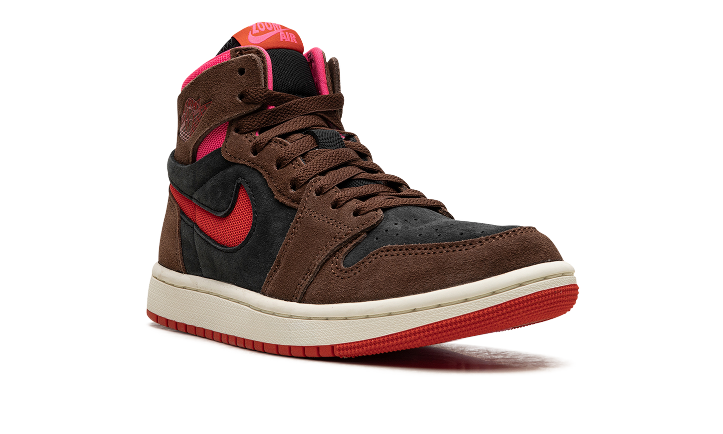 AIR JORDAN 1 ZOOM AIR CMFT WMNS Cacao Wow/Picante Red/Black/Hyper Pink