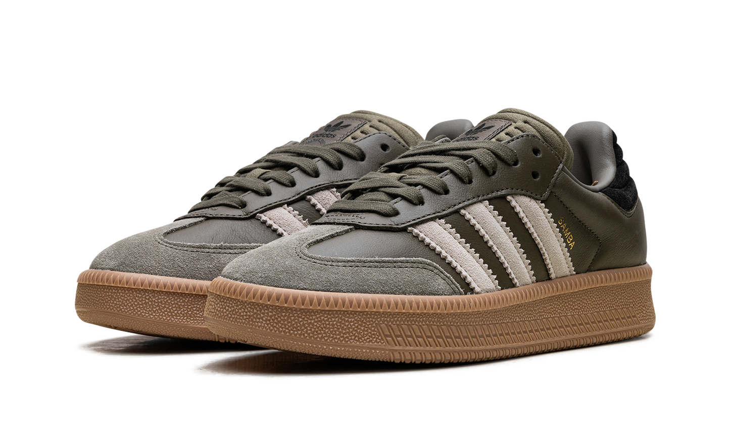 Adidas Samba XLG "Olive Strata Wonder Beige Gold Metallic" JQ2387