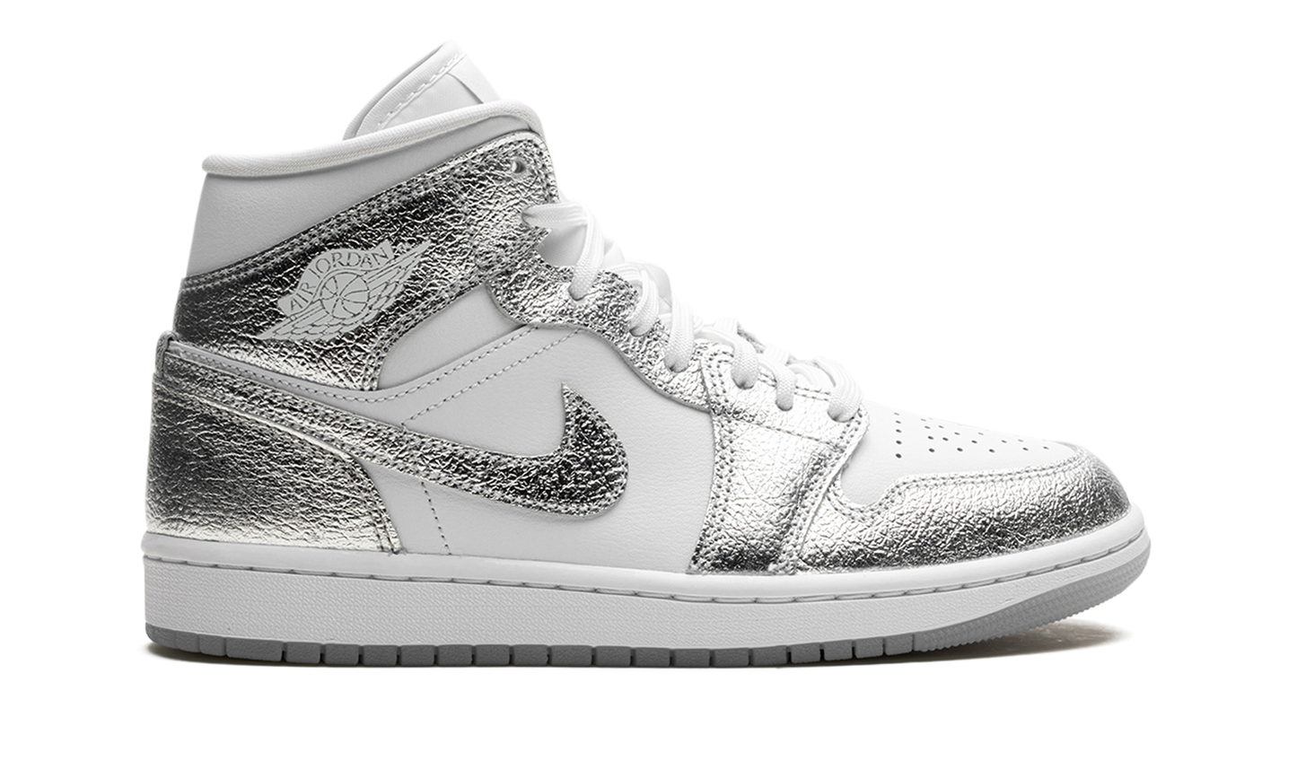 Air Jordan 1 Mid SE WMNS Metallic Silver FN5031 100