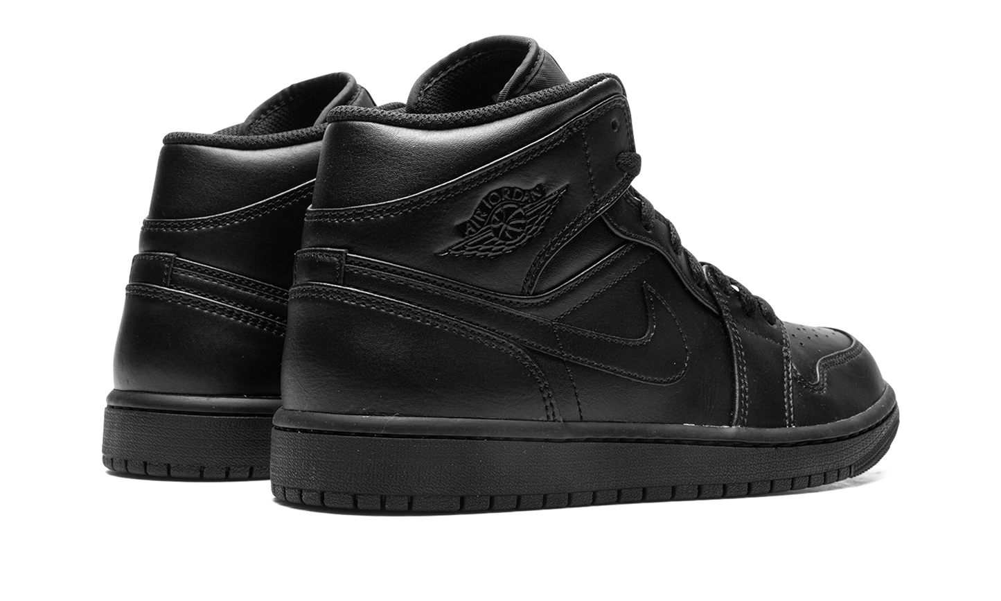 Air Jordan 1 Mid Triple Black 554724 093