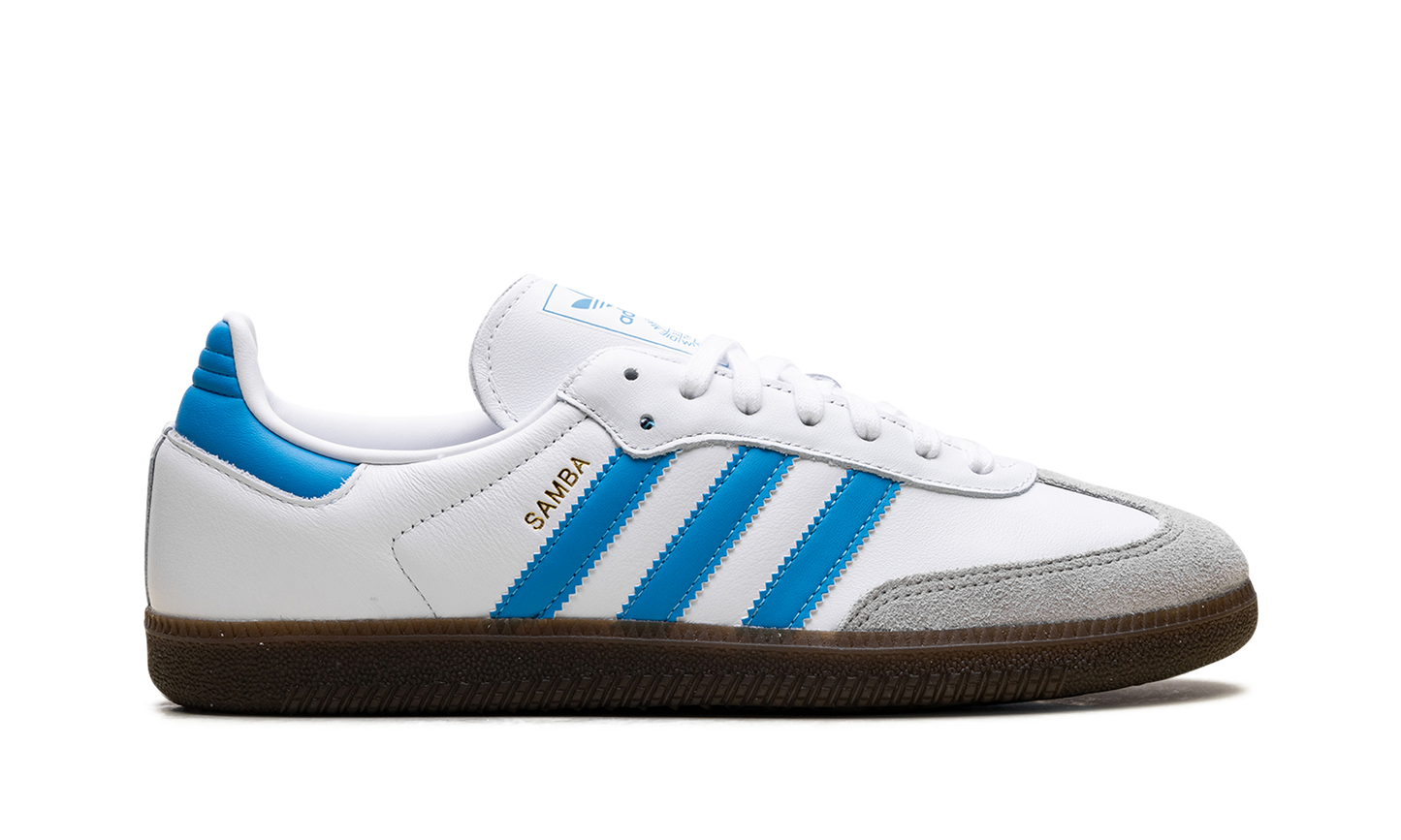 Adidas Samba OG "White Shock Cyan" JR0612