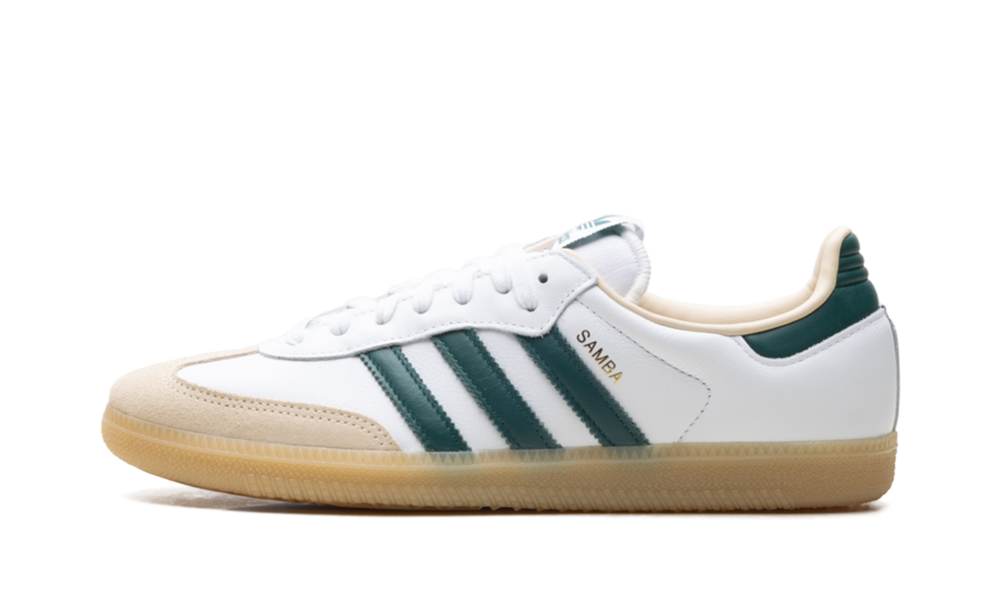 Adidas SAMBA OG "Cloud White Collegiate Green Gum" JS3831