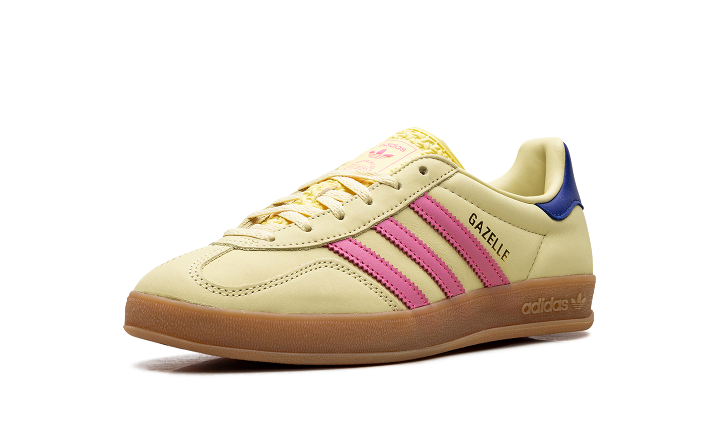 Adidas Gazelle Indoor WMNS "Powder Yellow Lucid Pink Royal" JI2719
