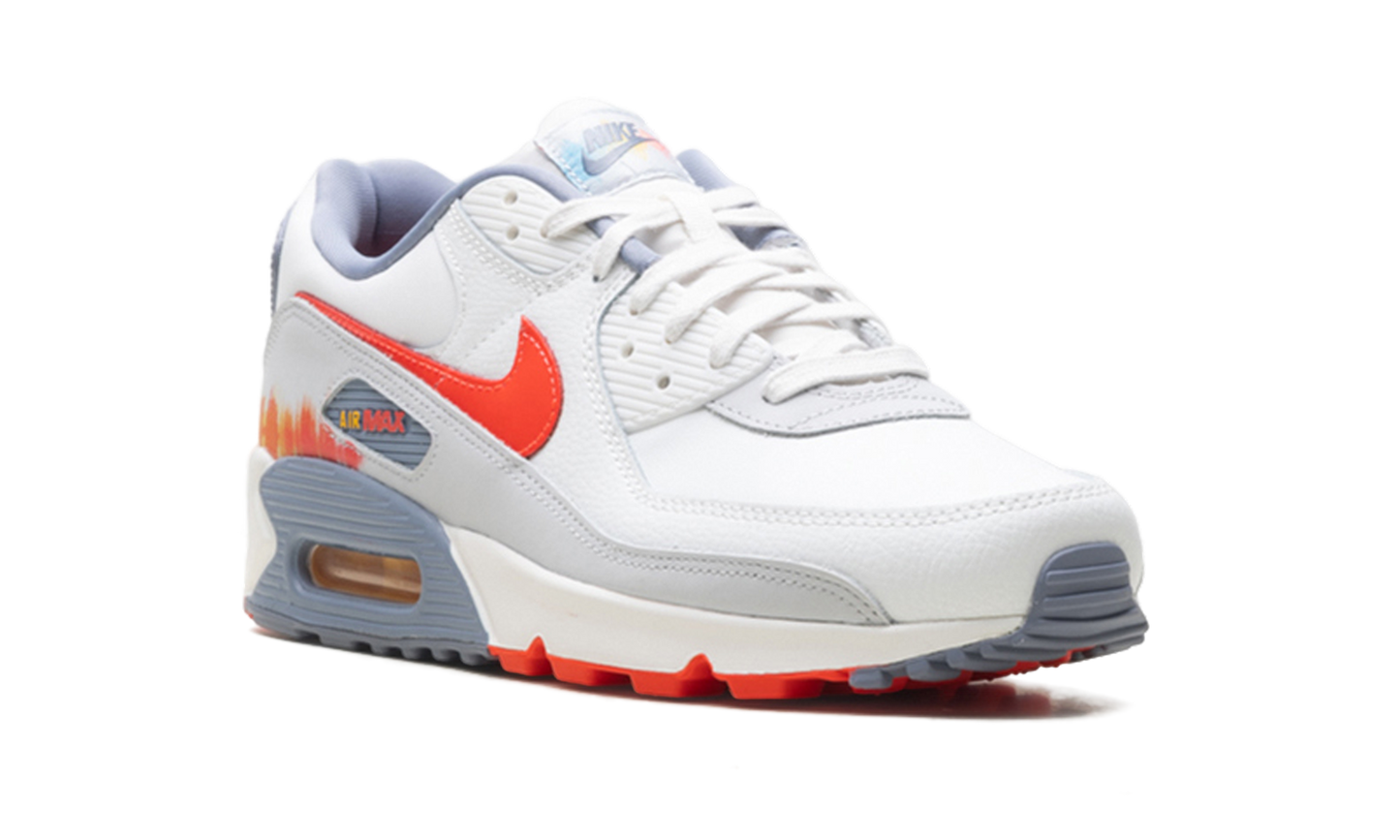 Nike Air Max 90 Premium "Summit White Ashen Slate Pure Platinum Bright Crimson" HJ9147 121