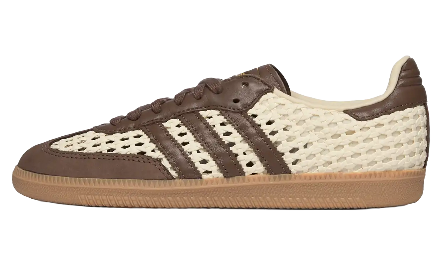 Adidas Samba OG WMNS "Basketweave Cream White Earth Strata" IH9373