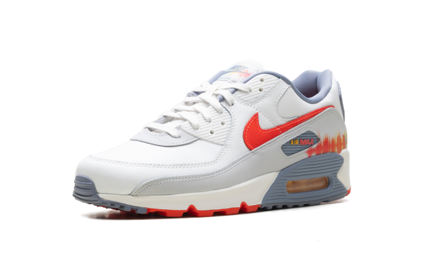 Nike Air Max 90 Premium "Summit White Ashen Slate Pure Platinum Bright Crimson" HJ9147 121