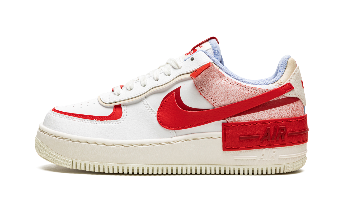 Nike AIR FORCE 1 LO SHADO MNS WMNS Red Cracked Leather CI0919 108