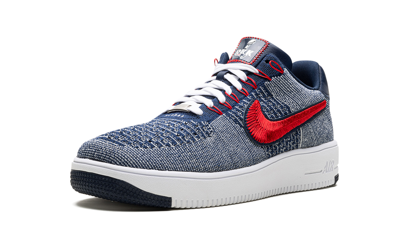 Nike Air Force 1 Ultra Flyknit Low "Patriots Robert Kraft Wolf Grey" FV4079 012