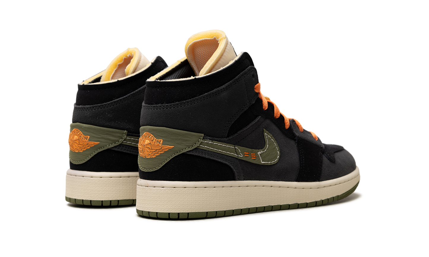 Air Jordan 1 Mid SE GS Craft Anthracite Light Olive FD5847 003