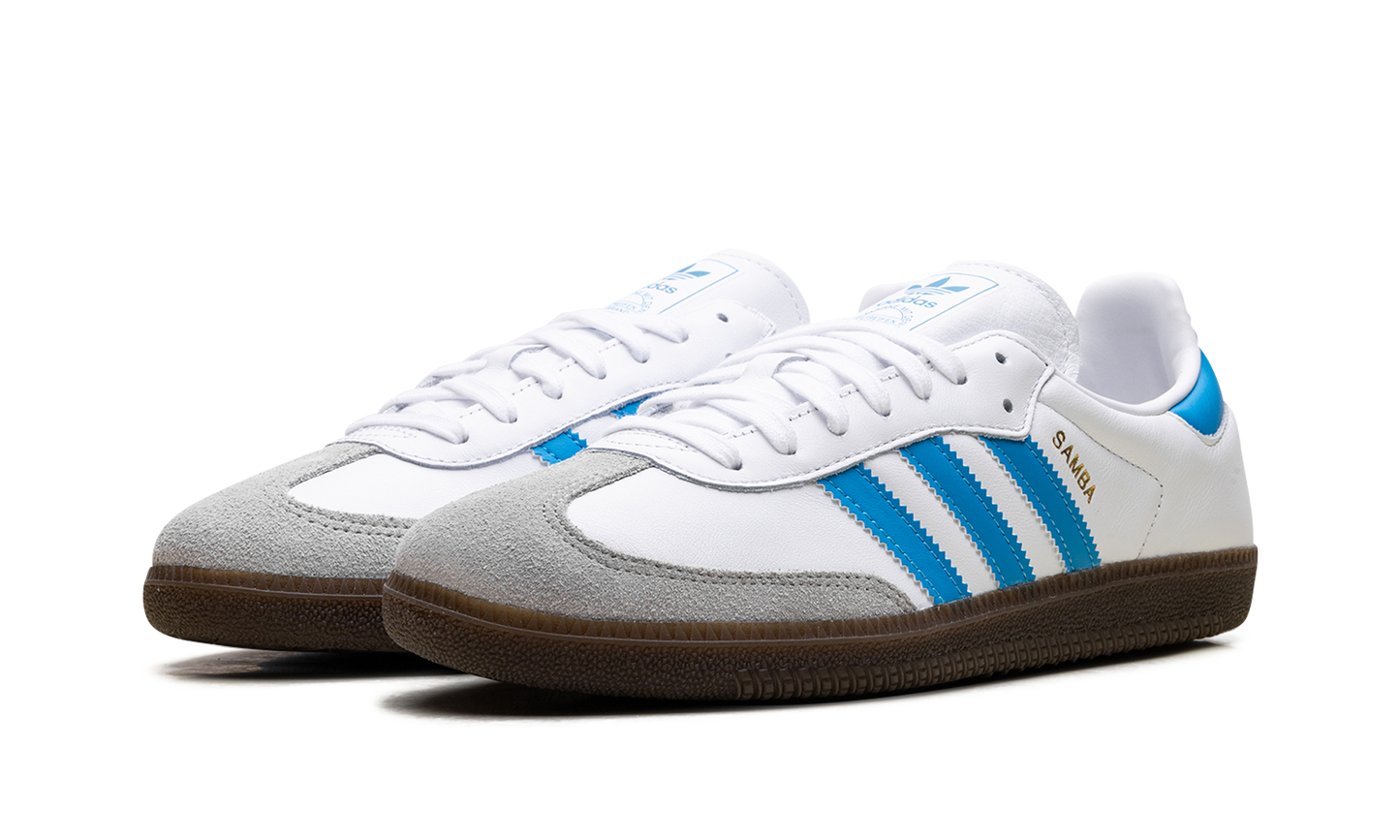 Adidas Samba OG "White Shock Cyan" JR0612