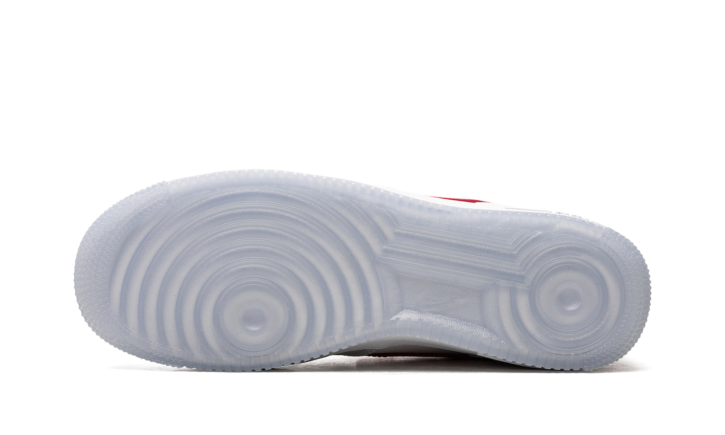 Nike AIR FORCE 1 LO '07 WMNS Satin White Varsity Red DX6541 100