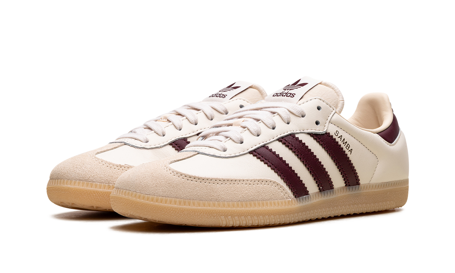 Adidas Samba OG "Cream White / Burgundy" JS3830