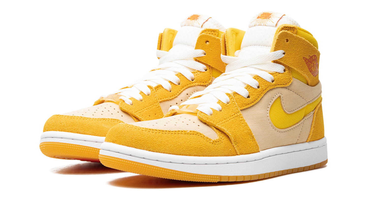 Air Jordan 1 Zoom Air CMFT 2 WMNS Yellow Ochre/Tour Yellow-Pale Vanilla-Safety FJ5743 700
