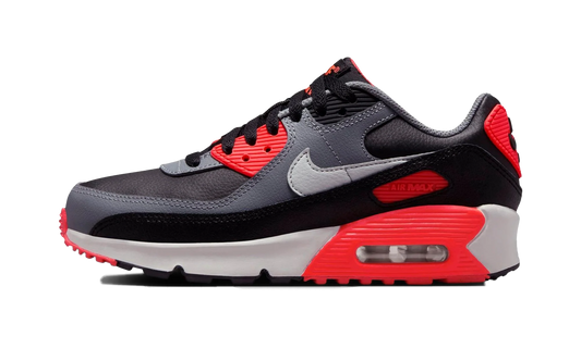 Nike AIR MAX 90 (GS) "BLACK COOL GREY BRIGHT CRIMSON PHOTON DUST (GS)" HF6358 005
