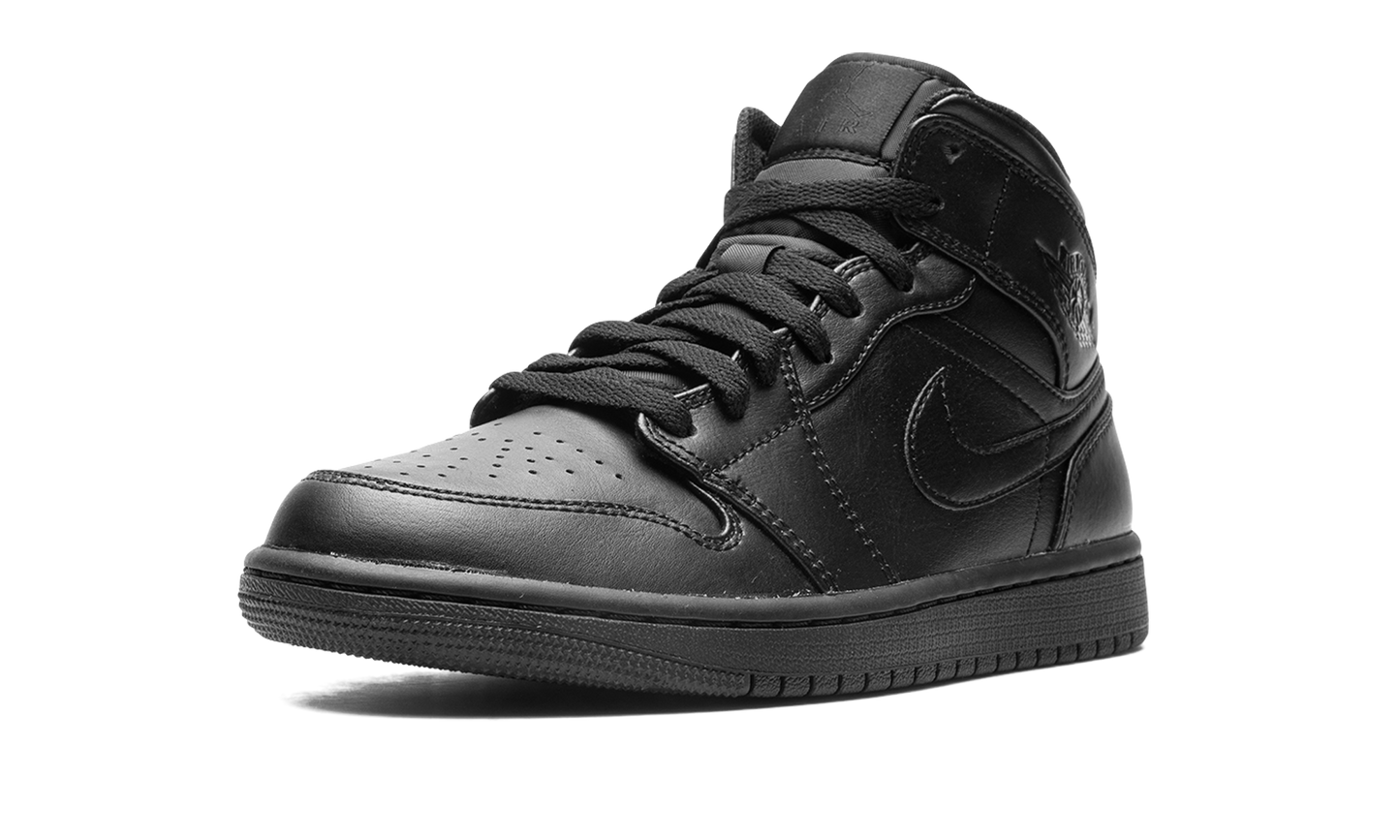 Air Jordan 1 Mid Triple Black 554724 093