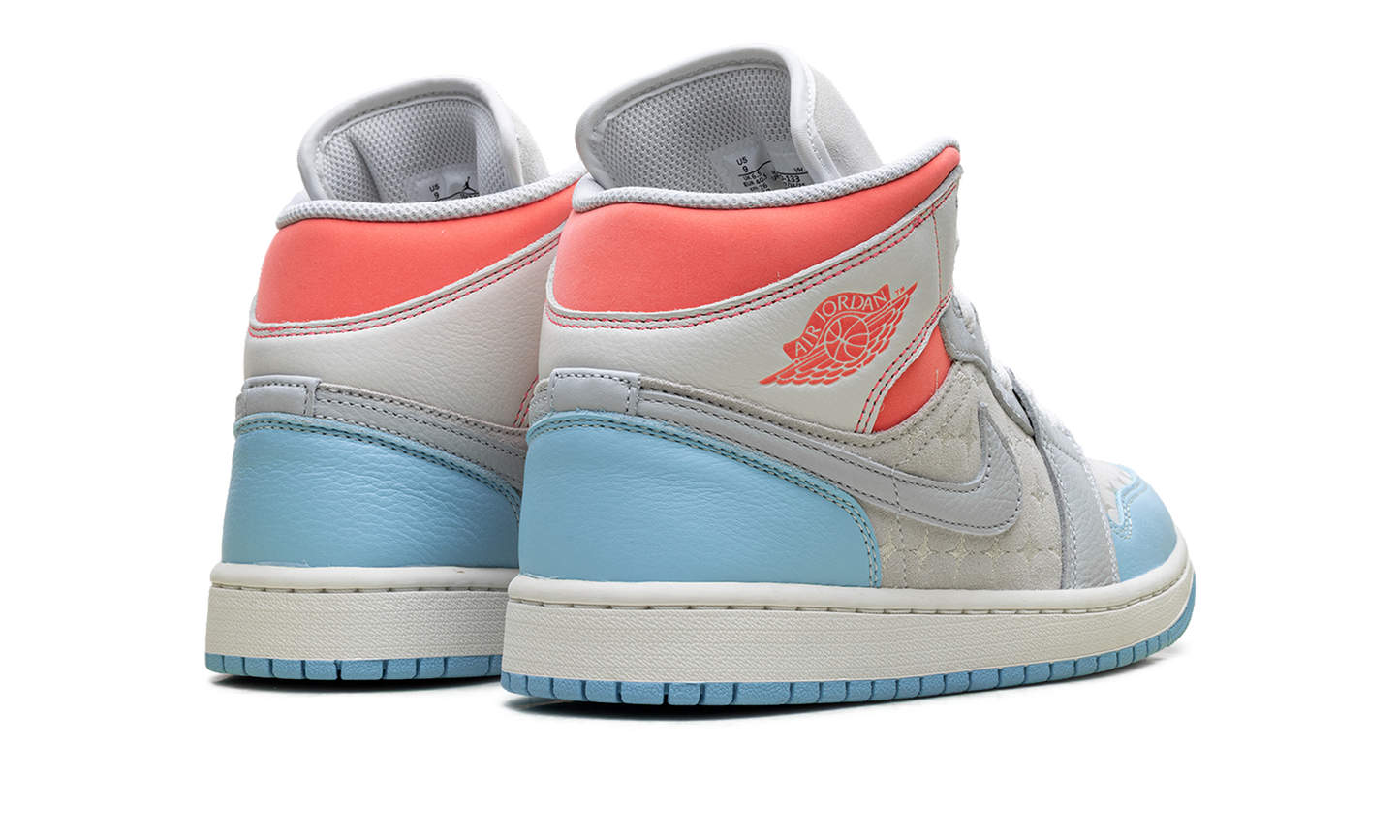 Air Jordan 1 Mid WMNS White/Light Blue/Pink IM7420 133