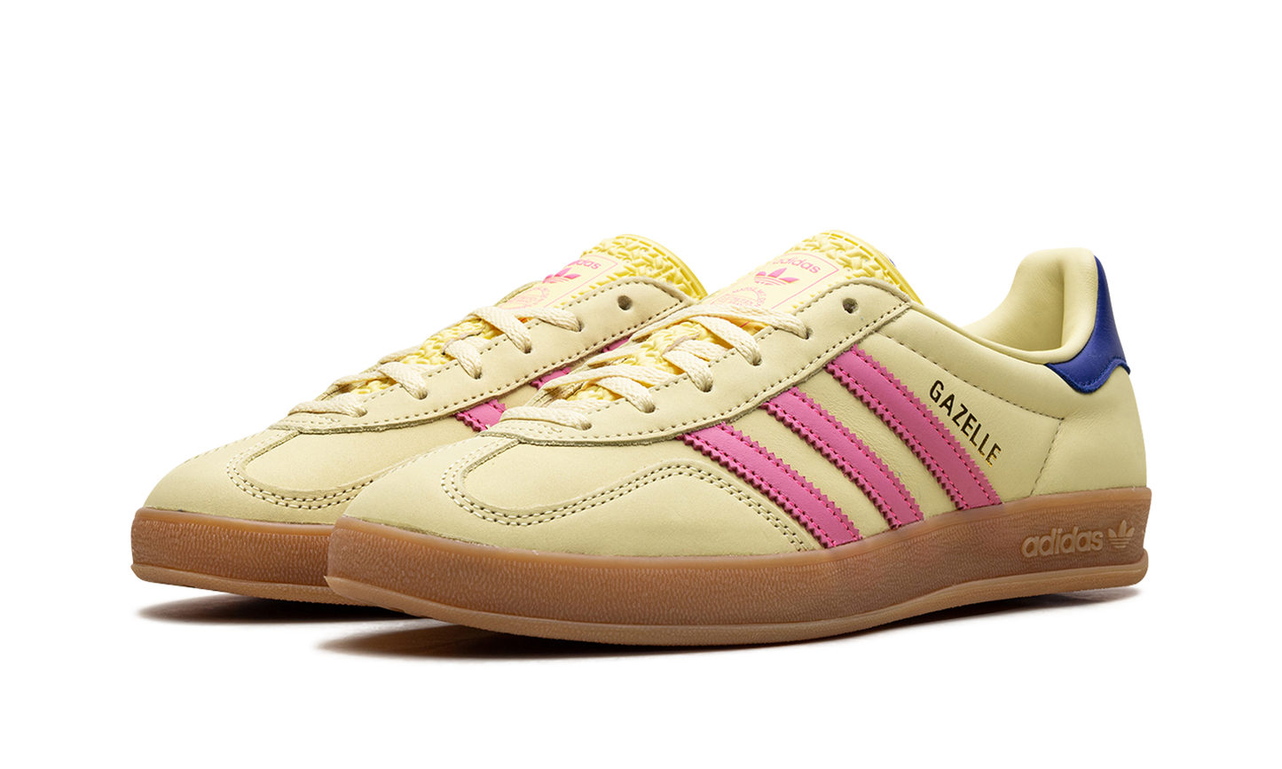 Adidas Gazelle Indoor WMNS "Powder Yellow Lucid Pink Royal" JI2719