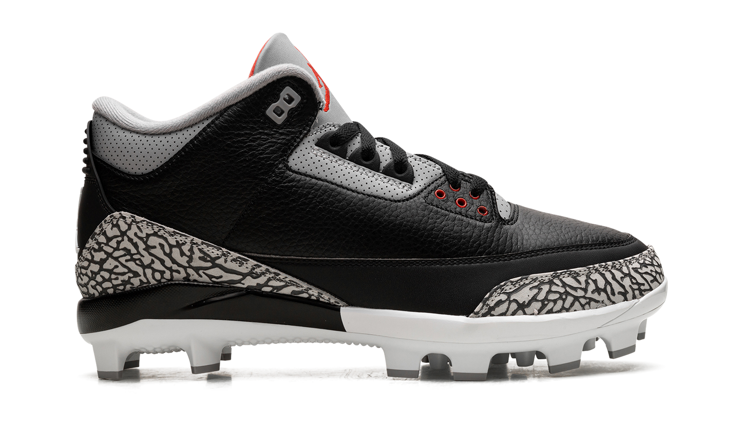Air Jordan 3 Cleats Black Cement FZ8627 001