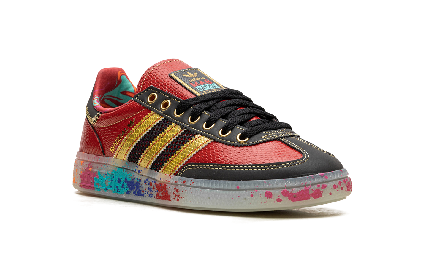 Adidas Handball Spezial "S.E.E.D. - Scarlet Gold Paint Splatter" ID8617