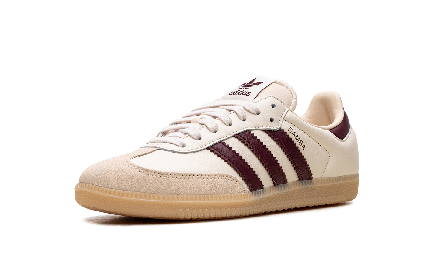 Adidas Samba OG "Cream White / Burgundy" JS3830