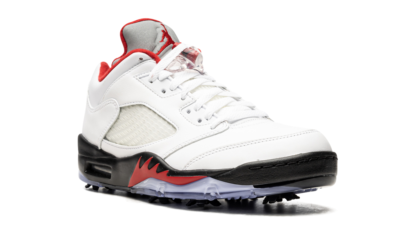 Air Jordan 5 Low Golf Fire Red - Silver Tongue CU4523 100