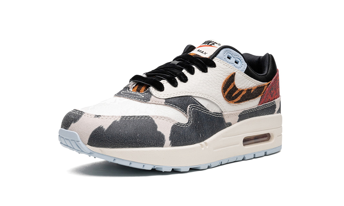 Nike AIR MAX 1 '87 MNS WMNS "Tiger Swoosh Cow Print" FD0827 133