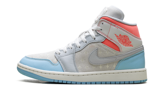 Air Jordan 1 Mid WMNS White/Light Blue/Pink IM7420 133
