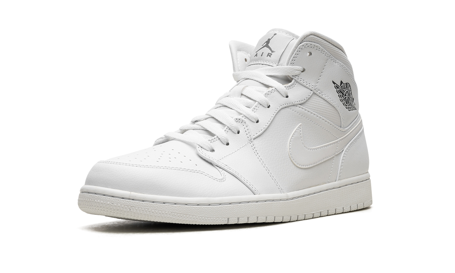 Air Jordan 1 Mid White / Cool Grey 554724 102