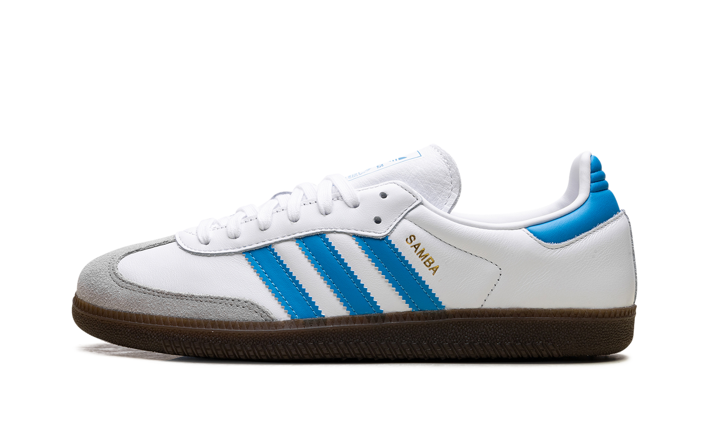 Adidas Samba OG "White Shock Cyan" JR0612
