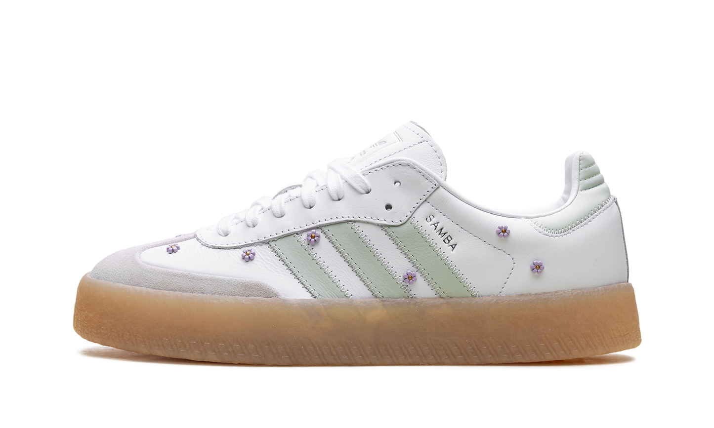 Adidas Sambae WMNS "Floral White Linen Green Gum" JS3954