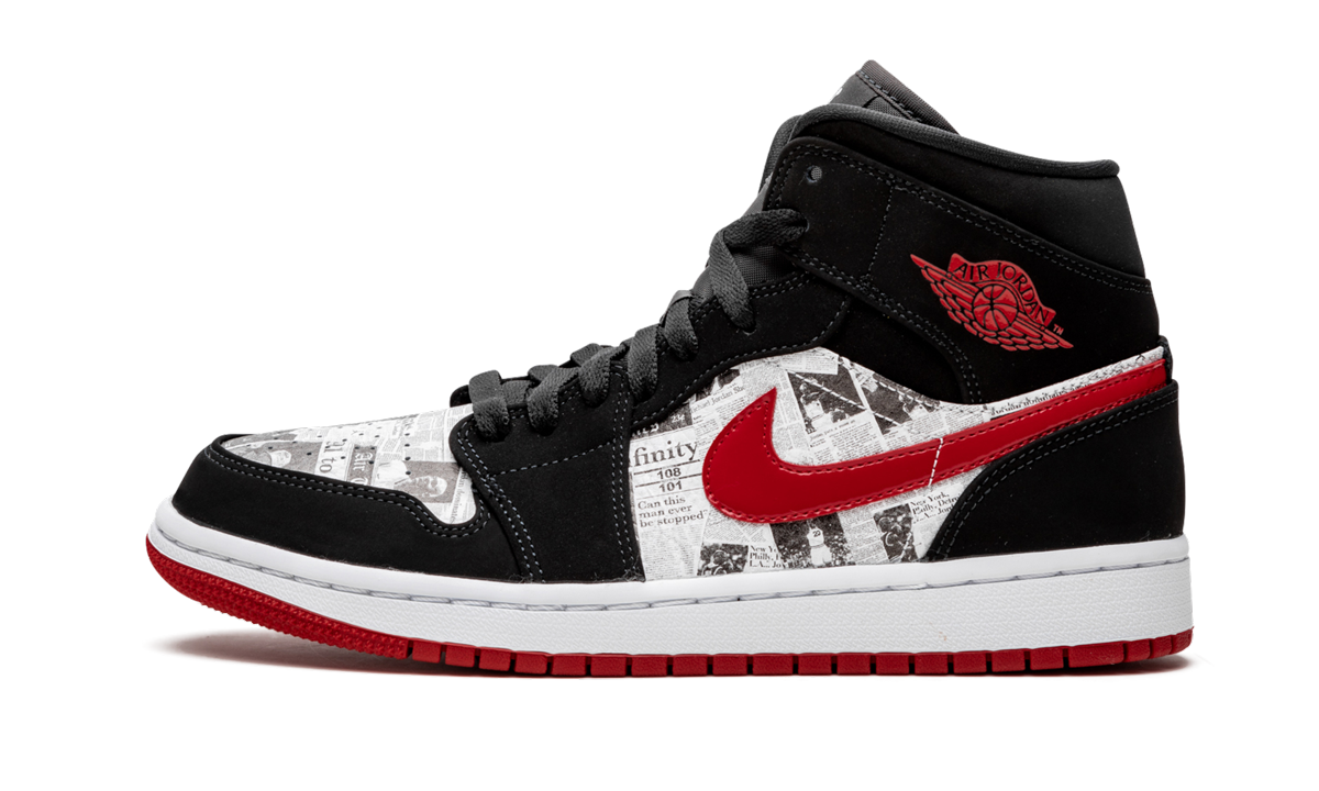 Air Jordan 1 Mid SE Newspaper Air Times 852542 061