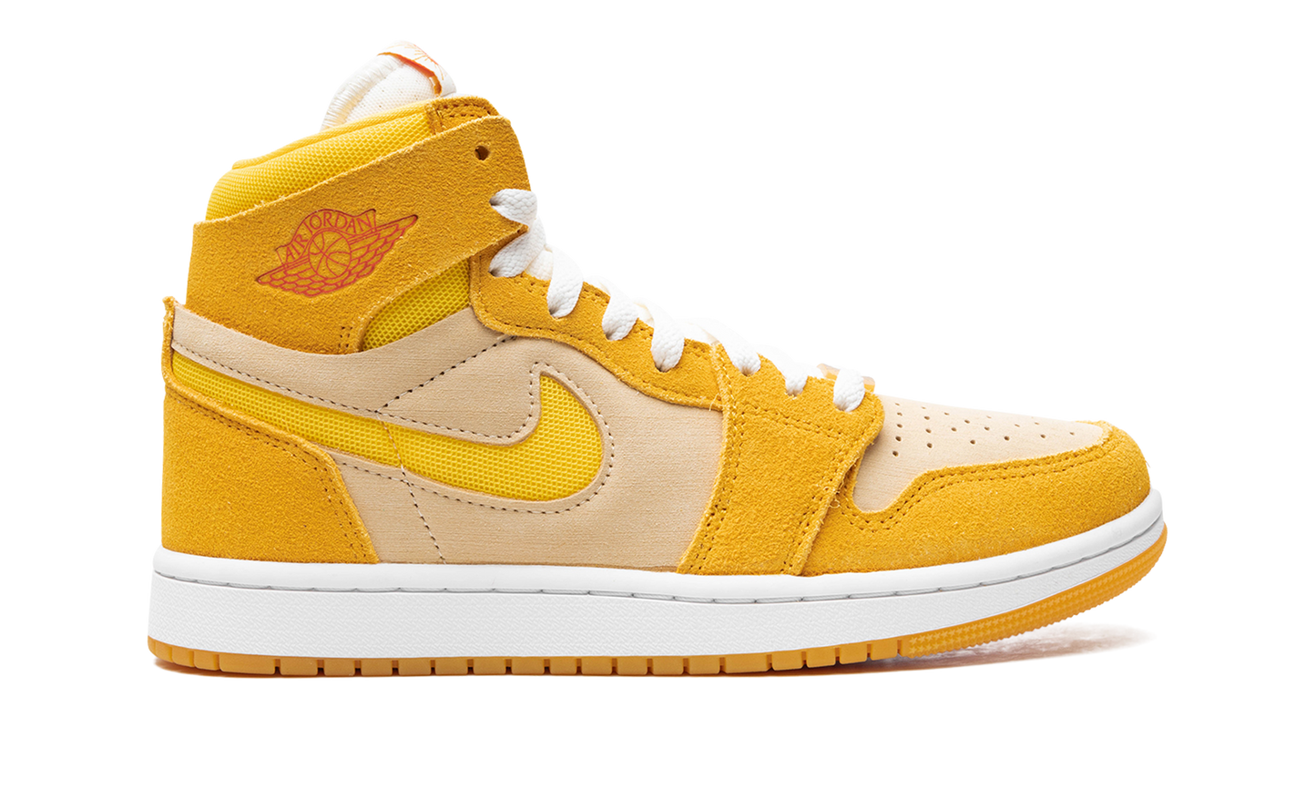Air Jordan 1 Zoom Air CMFT 2 WMNS Yellow Ochre/Tour Yellow-Pale Vanilla-Safety FJ5743 700