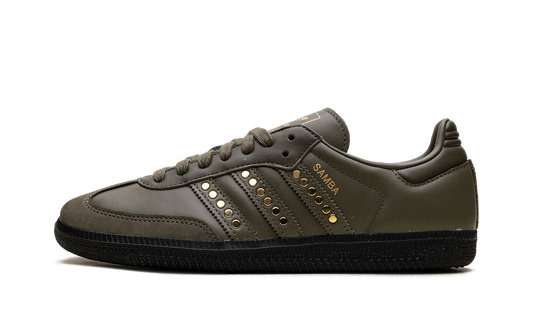 Adidas Samba OG WMNS "Studded Stripes Dark Khaki Black" JR8870