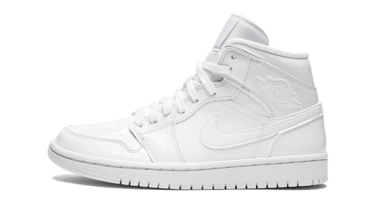 AIR JORDAN 1 MID WMNS Triple White Patent Leather BQ6472 111
