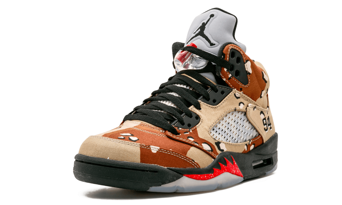 Air Jordan 5 Retro Supreme Camo 824371 201