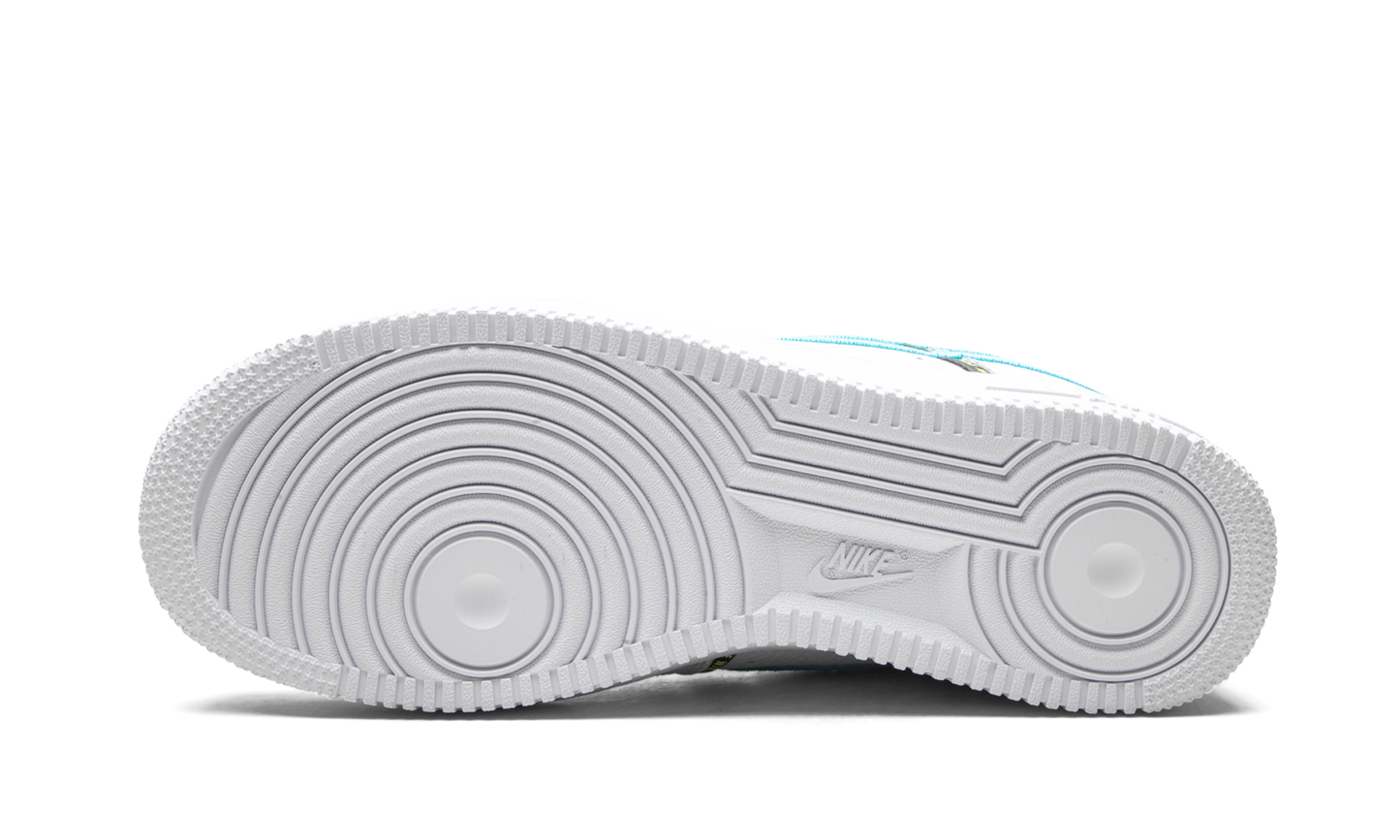Nike Air Force 1 Low "Worldwide White Blue Fury Volt"