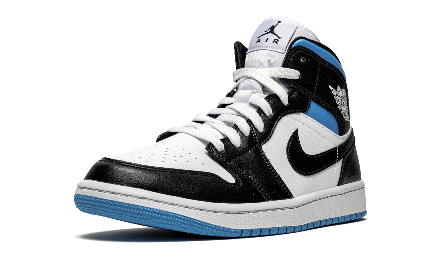 AIR JORDAN 1 MID WMNS Black / White / University Blue BQ6472 102